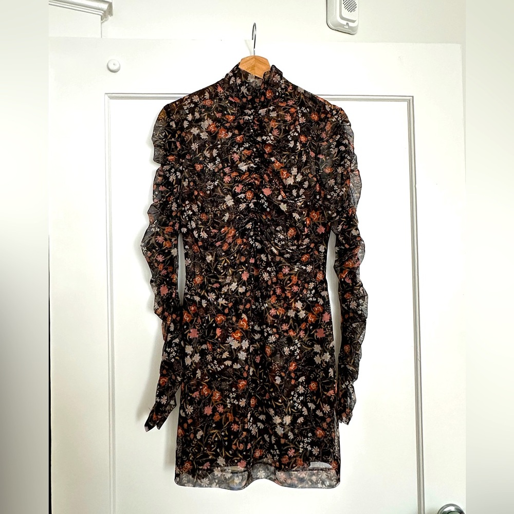 Bec and Bridge mesh floral mini dress